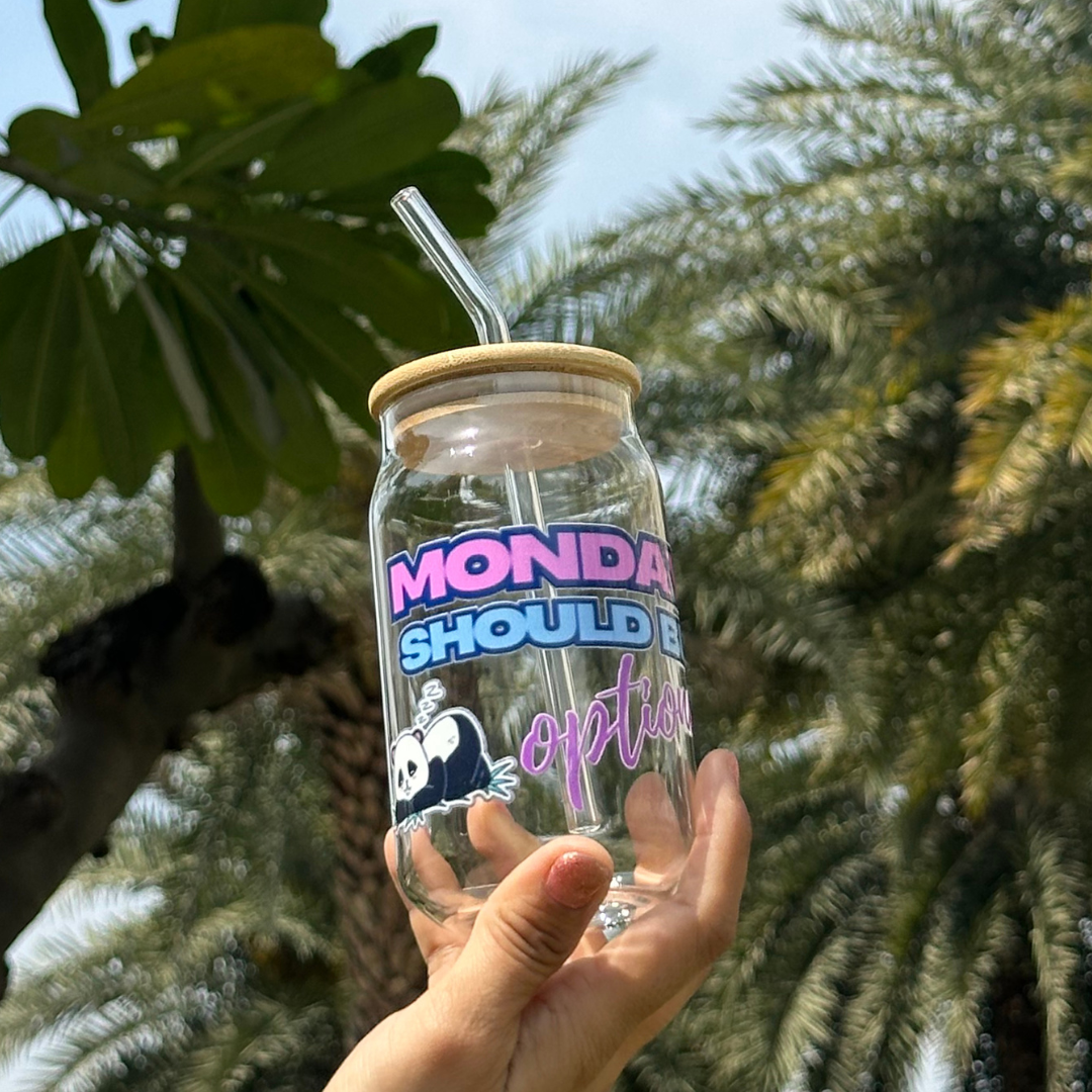 cuddly glass tumbler