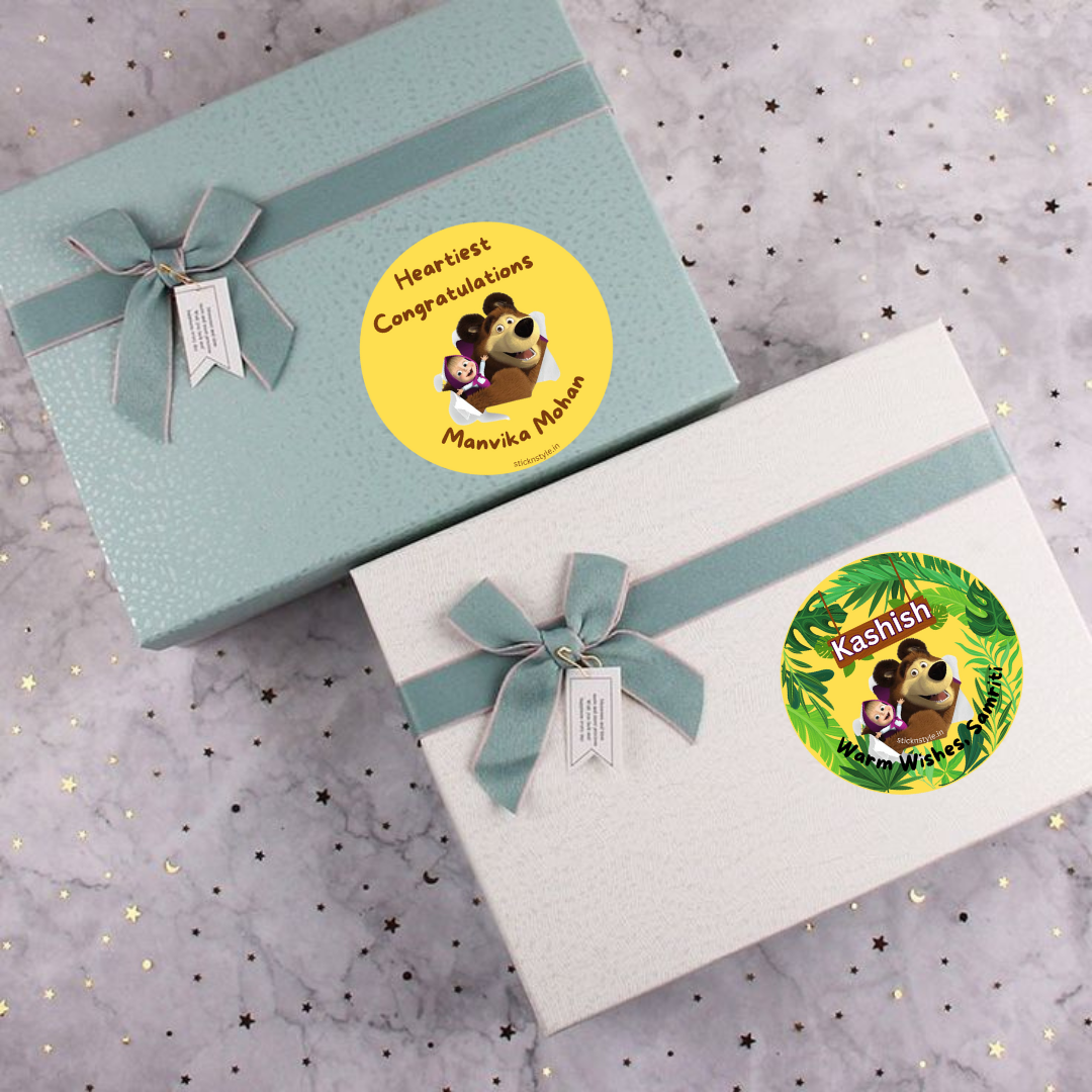 Personalised Gift Stickers (Round)-Set of 10