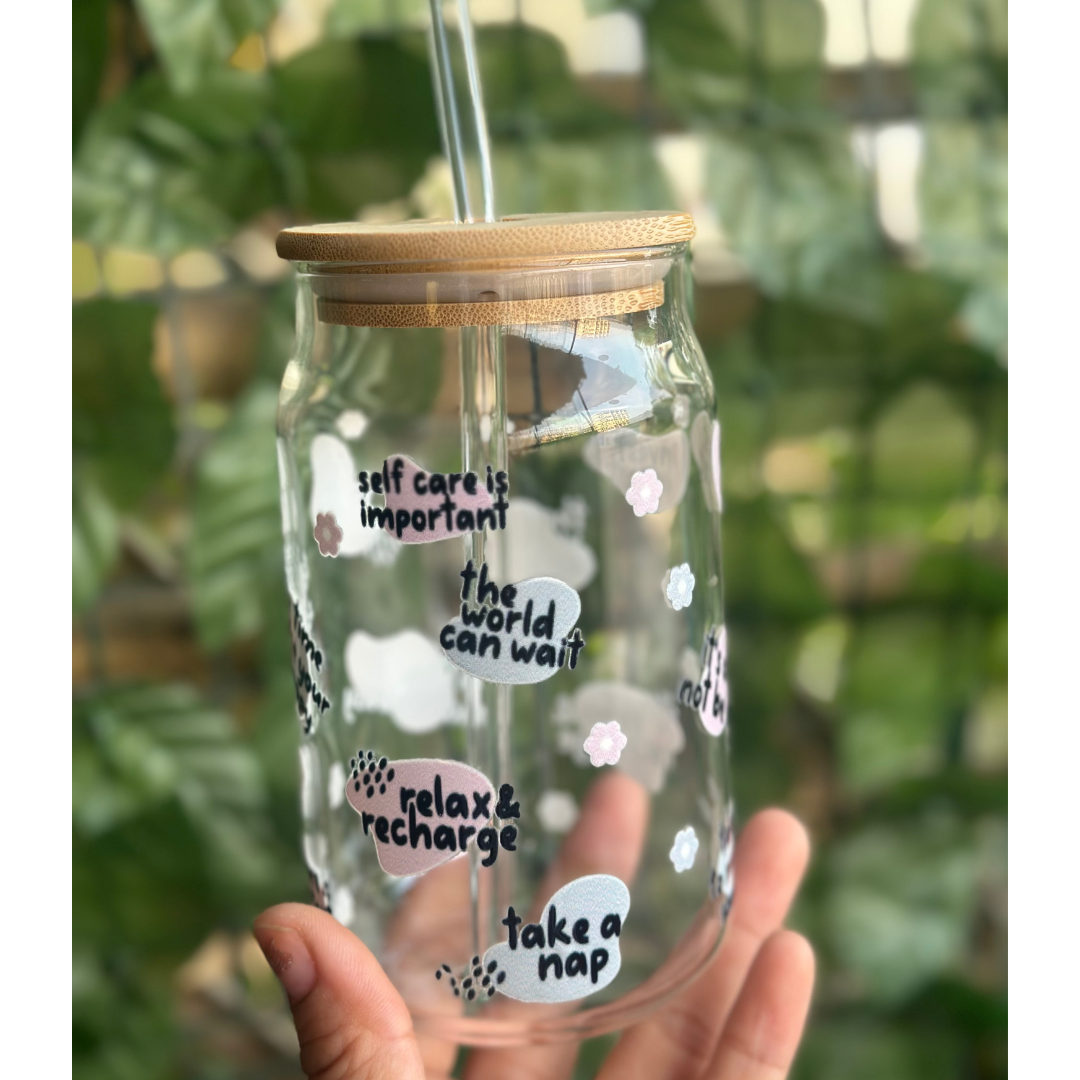 cuddly glass tumbler