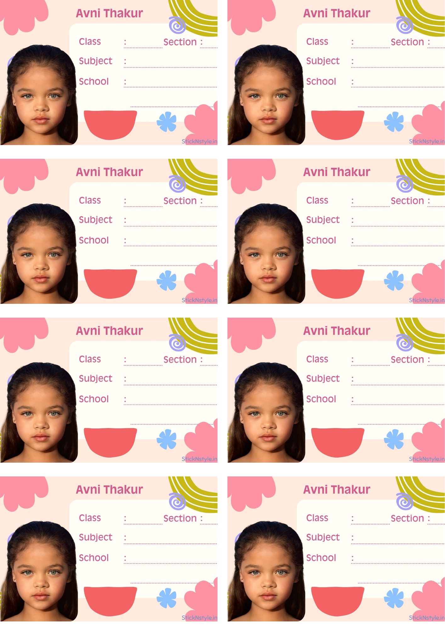 Photo Book Labels (Set of 20)