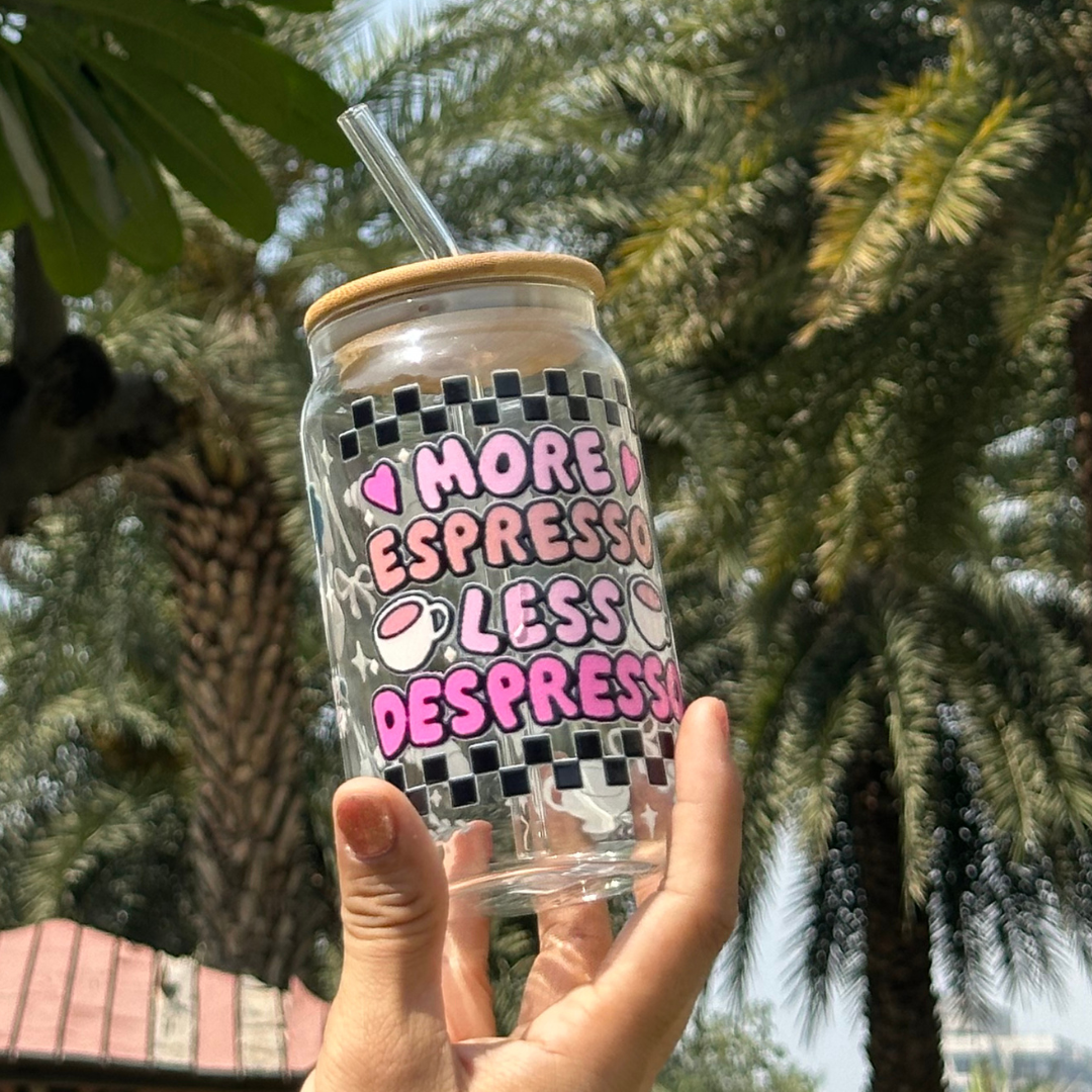 cuddly glass tumbler