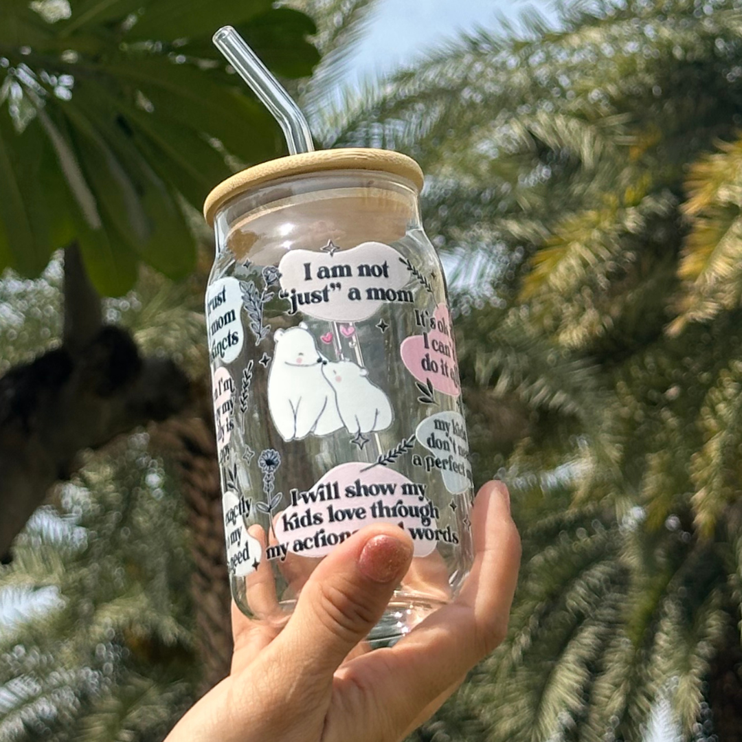 cuddly glass tumbler