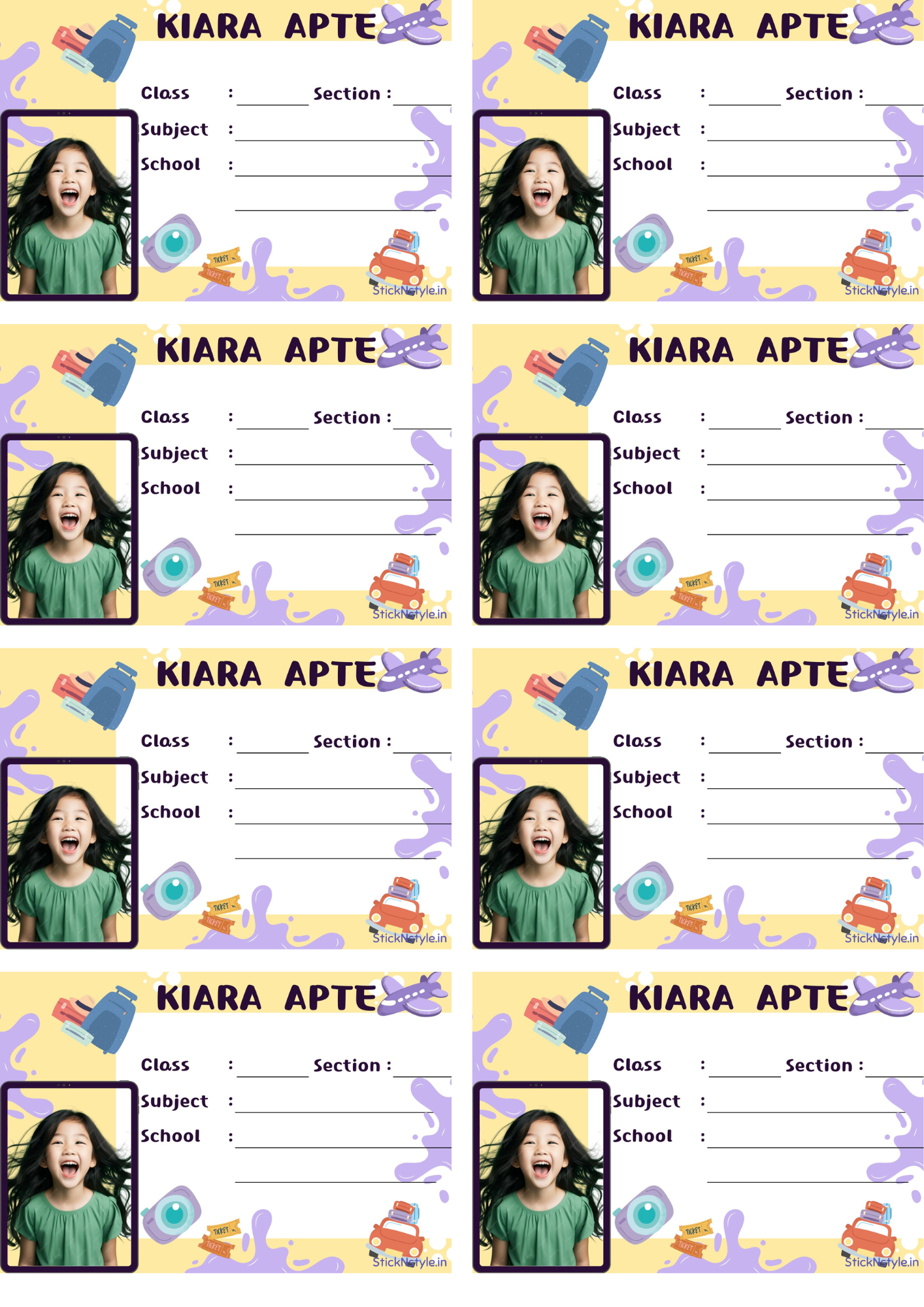 Photo Book Labels (Set of 20)