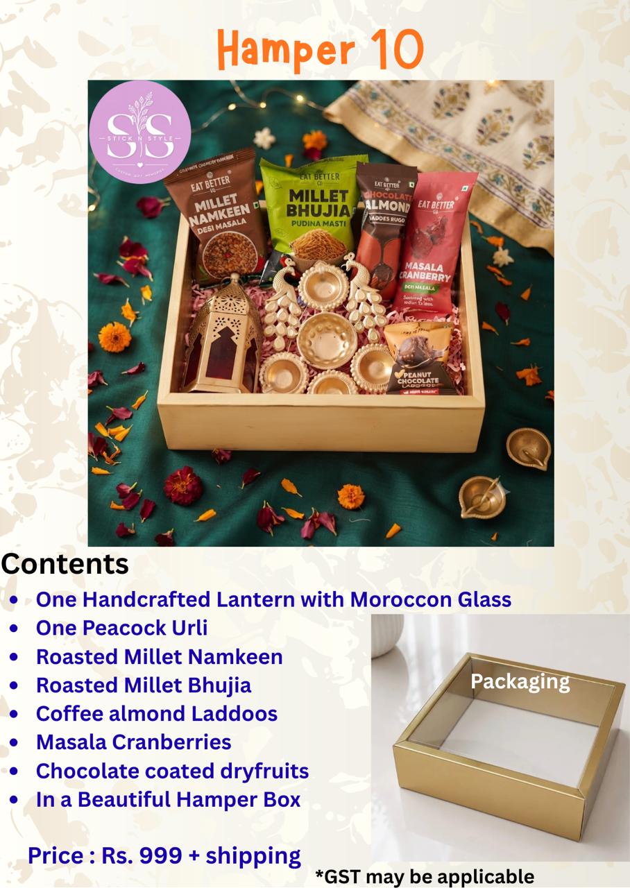 Lantern & Peacock Urli Diwali Hamper