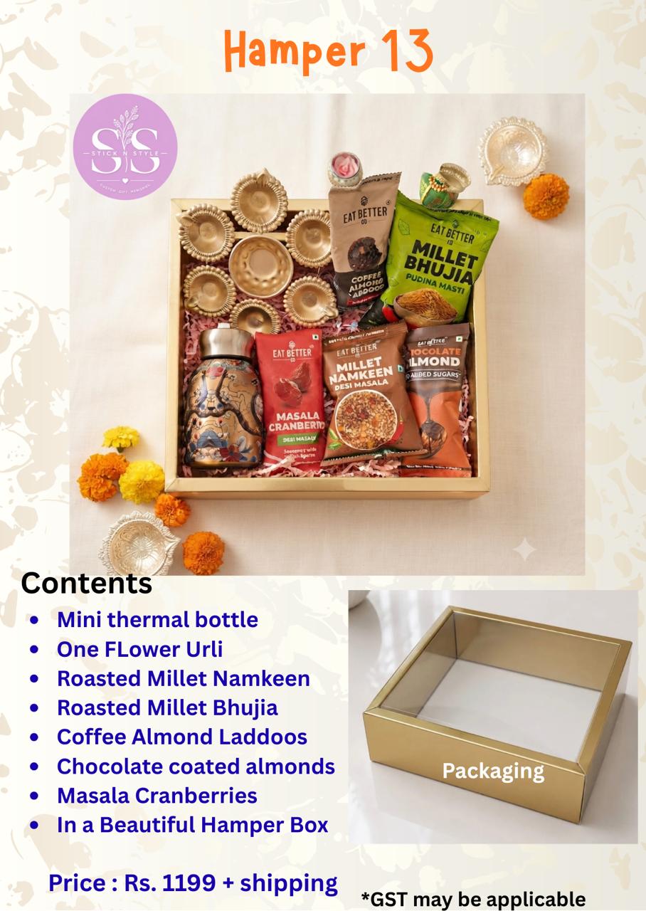 Flower Urli & Thermal Bottle Diwali Hamper