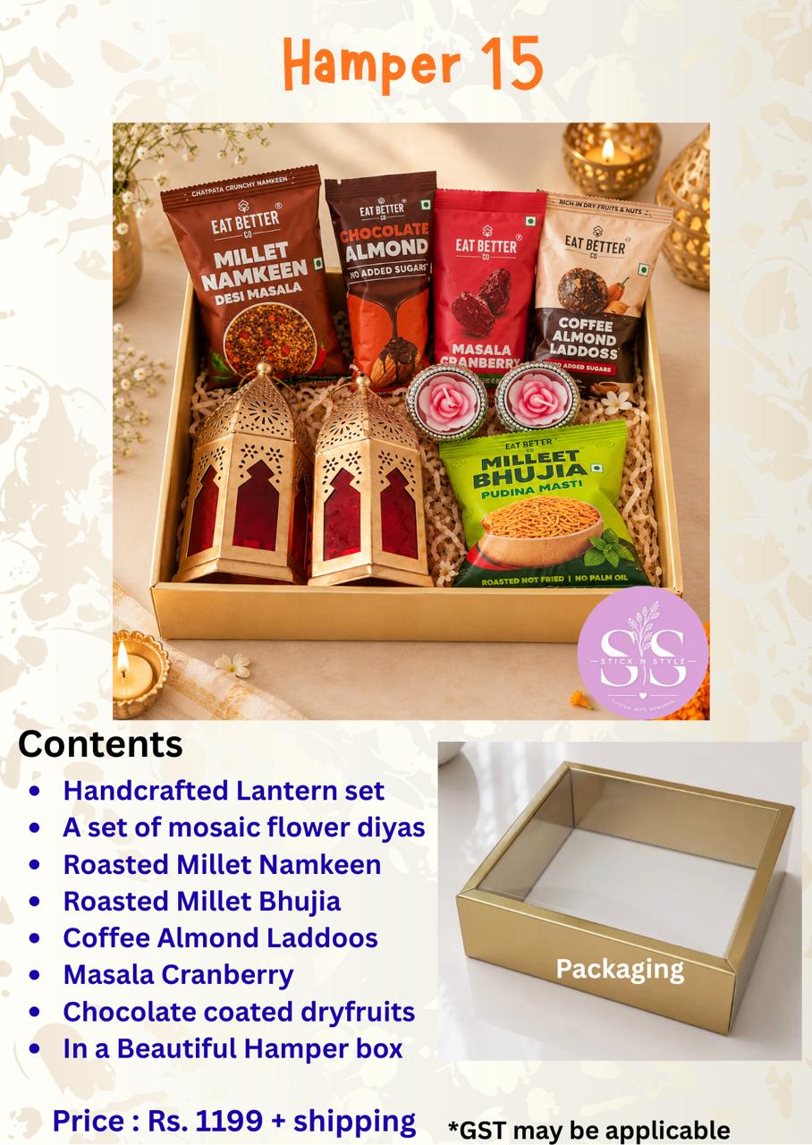 Lantern & Mosaic Diya Diwali Hamper