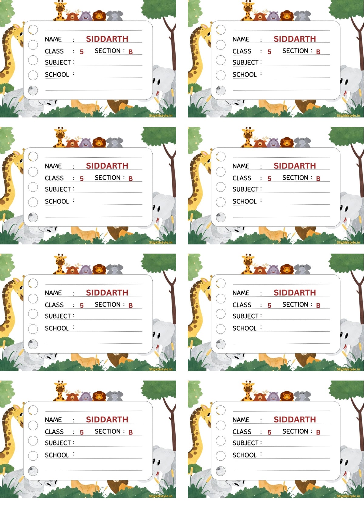 Personalised Book Labels (Set of 20) – Sticknstyle